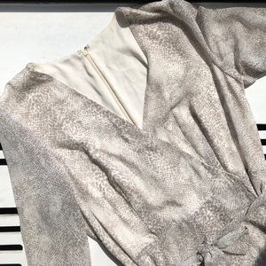 Brown and White Snakeskin Dress